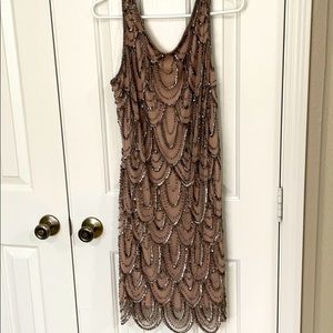 Blush Nude flapper dress